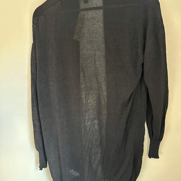 J Crew Open Cardigan Sweater in Linen Blend — Women’s Size Medium | Black - Picture 3 of 5